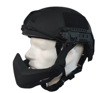 Tactical High Cut Airsoft Helm + Half Mask Black (THCHM1Black)