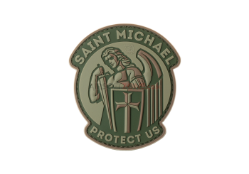 Saint Michael 3D Rubber Patch Green (27881)